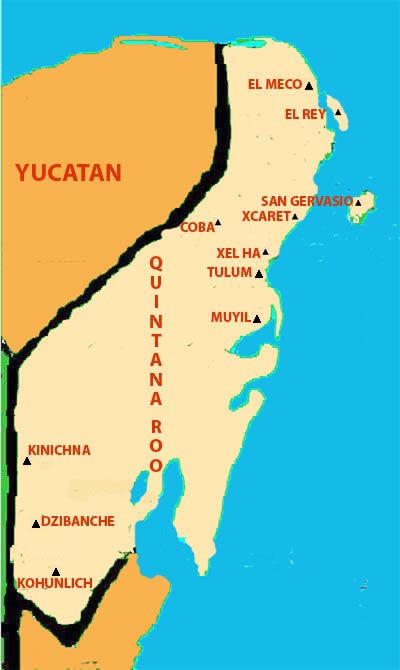 Quantana Roo Map